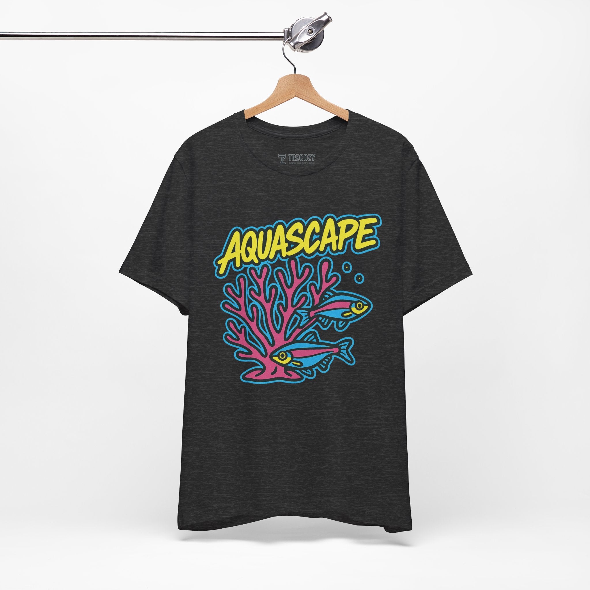 Aquascape Swimming Fish Tee, Cozy TShirt, Gift for Pet Owners, Trending Cute Animal Top, Cute Fish Tshirt