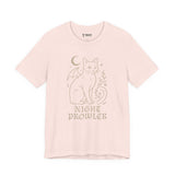 Night Prowler Cat Tee, Cozy TShirt, Gift for Pet Owners, Trending Cute Animal Top, Cute Reptile Tshirt