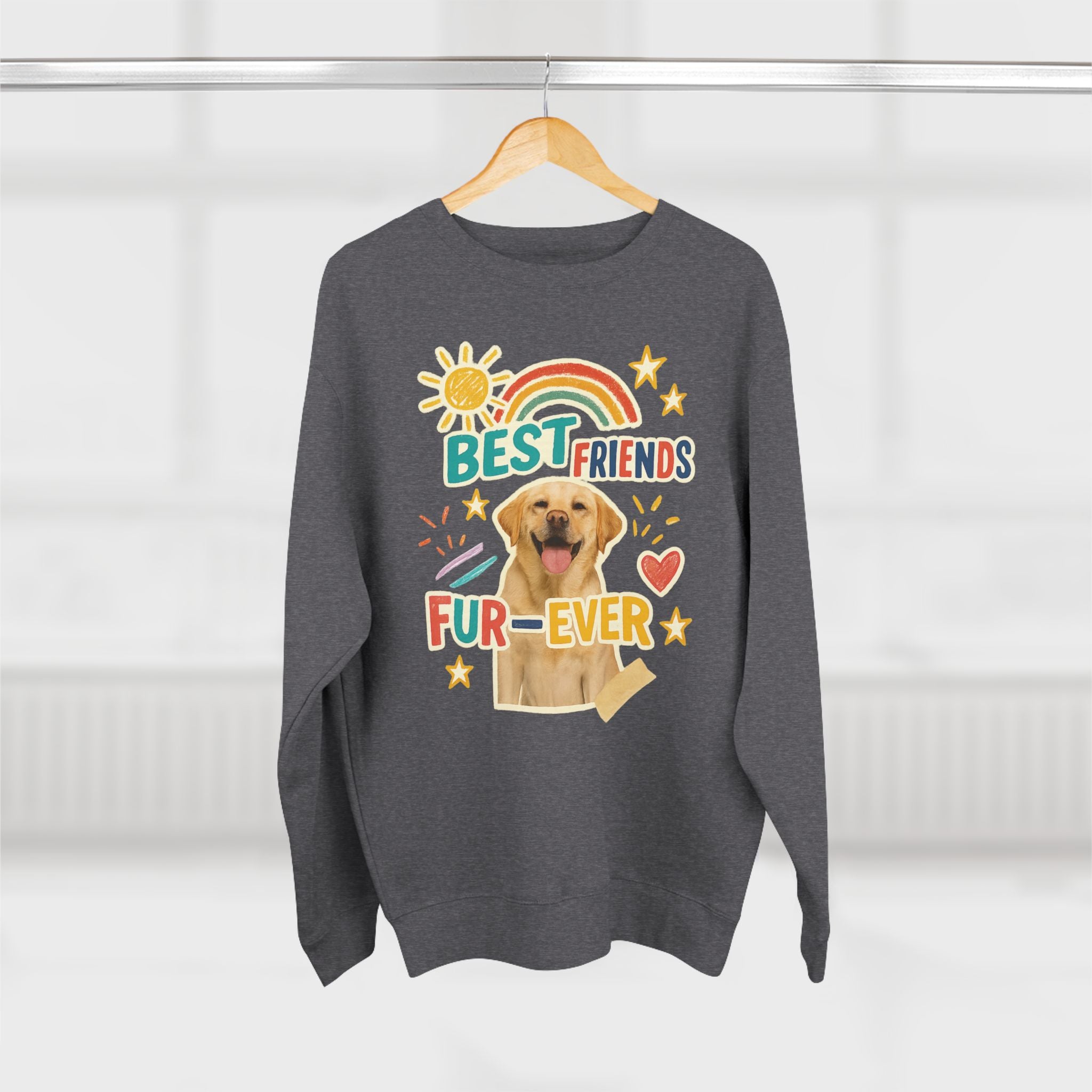 Cozy Pet-Themed Crewneck Sweatshirt - Best Friends Fur-Ever