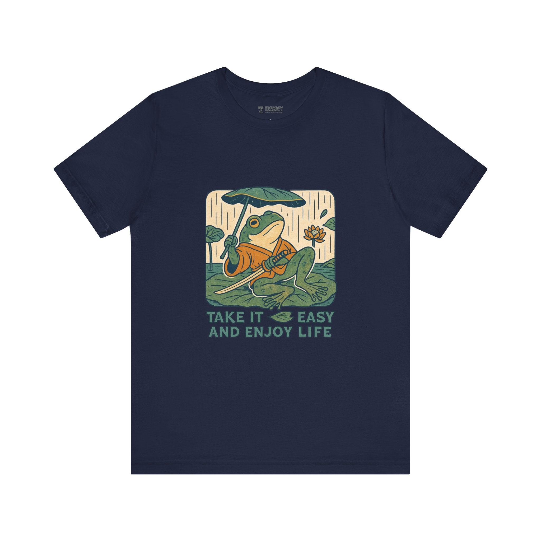 Frog Tee - Chill Ukyo-e Frog Style Japanese Art Unisex Jersey Short Sleeve Tee
