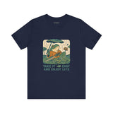 Frog Tee - Chill Ukyo-e Frog Style Japanese Art Unisex Jersey Short Sleeve Tee