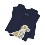 Floral Dog Lover Tee, Pet Shirt, Unisex Animal Tee, Gift for Dog Owners, Eco-Friendly Apparel