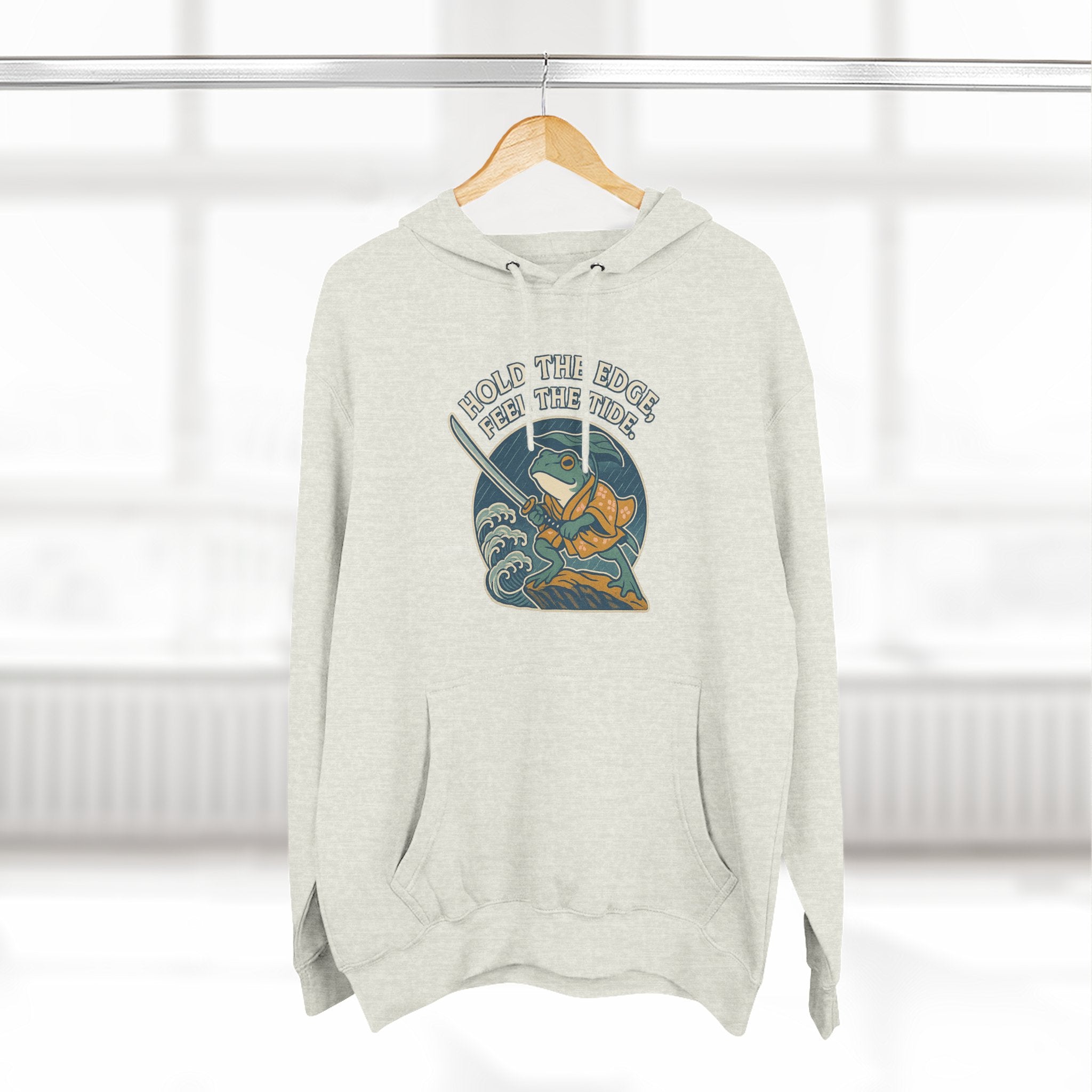 Adventure-Ready Fleece Hoodie | 'Hold the Line' Graphic | Perfect for Outdoor Enthusiasts, Gift for Dad, Casual Wear, Winter Inspired