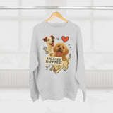 Unleash Happiness Dog Sweatshirt, Funny Pet Lover Gift, Cute Unisex Crewneck, Animal Lover Apparel, Cozy Gift for Dog Owners