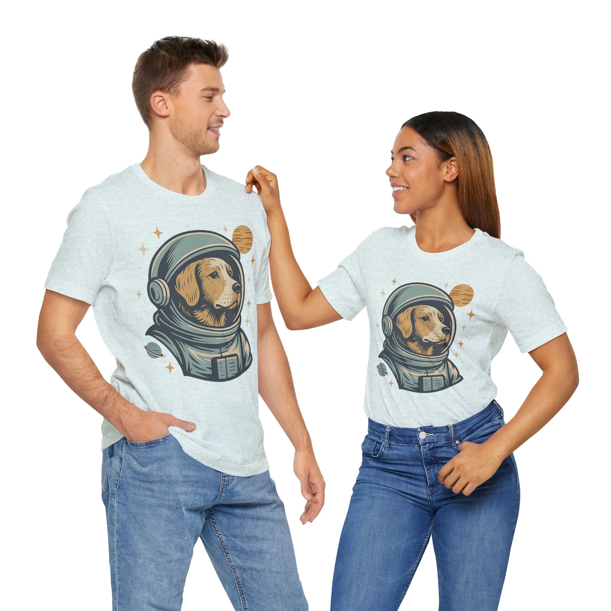Astronaut Dog Unisex Tee | Cute Pet Lover Shirt, Dog Lover Gift, Space Themed Tee, Fun Casual Wear, Everyday Style