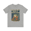 Rain Can’t Rust a Brave Soul – Japanese Ukiyo-e Samurai Frog T-Shirt, Zen Warrior Graphic Tee