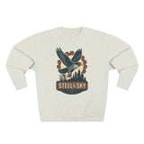 Steel And Sky Unisex Crewneck Sweatshirt - Cozy Fall Wear, Nature Lover Gift, Perfect for Halloween, Casual Comfy Style