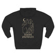 Night Prowler Signature Fleece Hoodie with Back Print - Pet Parent Gift, Cozy Cat Hoodies, Animal Lover Wardrobe, Comfortable Hooded Sweatshirt Musthaves