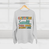 Playful Catitude Sweatshirt - Purr More Stress Less, Pet Lovers Gift, Animal Lover Apparel, Cozy Work from Home Wear, Cat Mom Sweatshirt