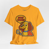 Woof Power Unisex Tee, Dog Lover Shirt, Fun Graphic Tee, Pet Owner Gift, Cartoon Dog T-Shirt, Animal Lover Apparel