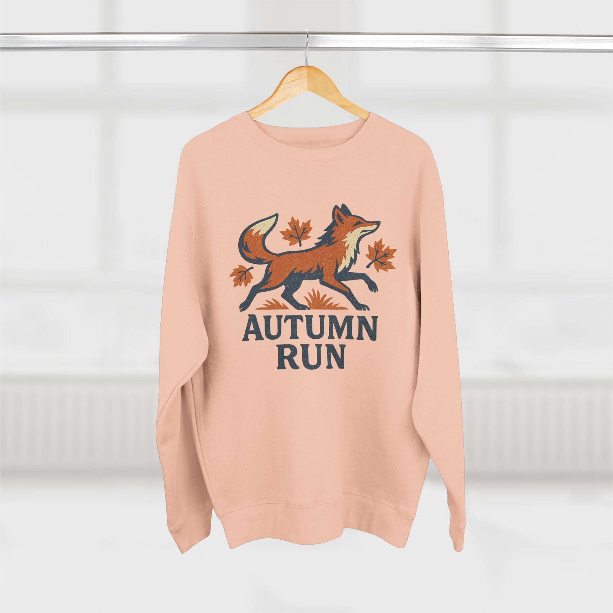 Autumn Run Fox Unisex Crewneck Sweatshirt | Cozy Fall Fashion, Gift for Nature Lovers, Perfect for Outdoors & Running, Seasonal Apparel