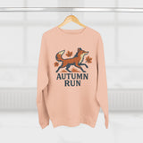 Autumn Run Fox Unisex Crewneck Sweatshirt | Cozy Fall Fashion, Gift for Nature Lovers, Perfect for Outdoors & Running, Seasonal Apparel