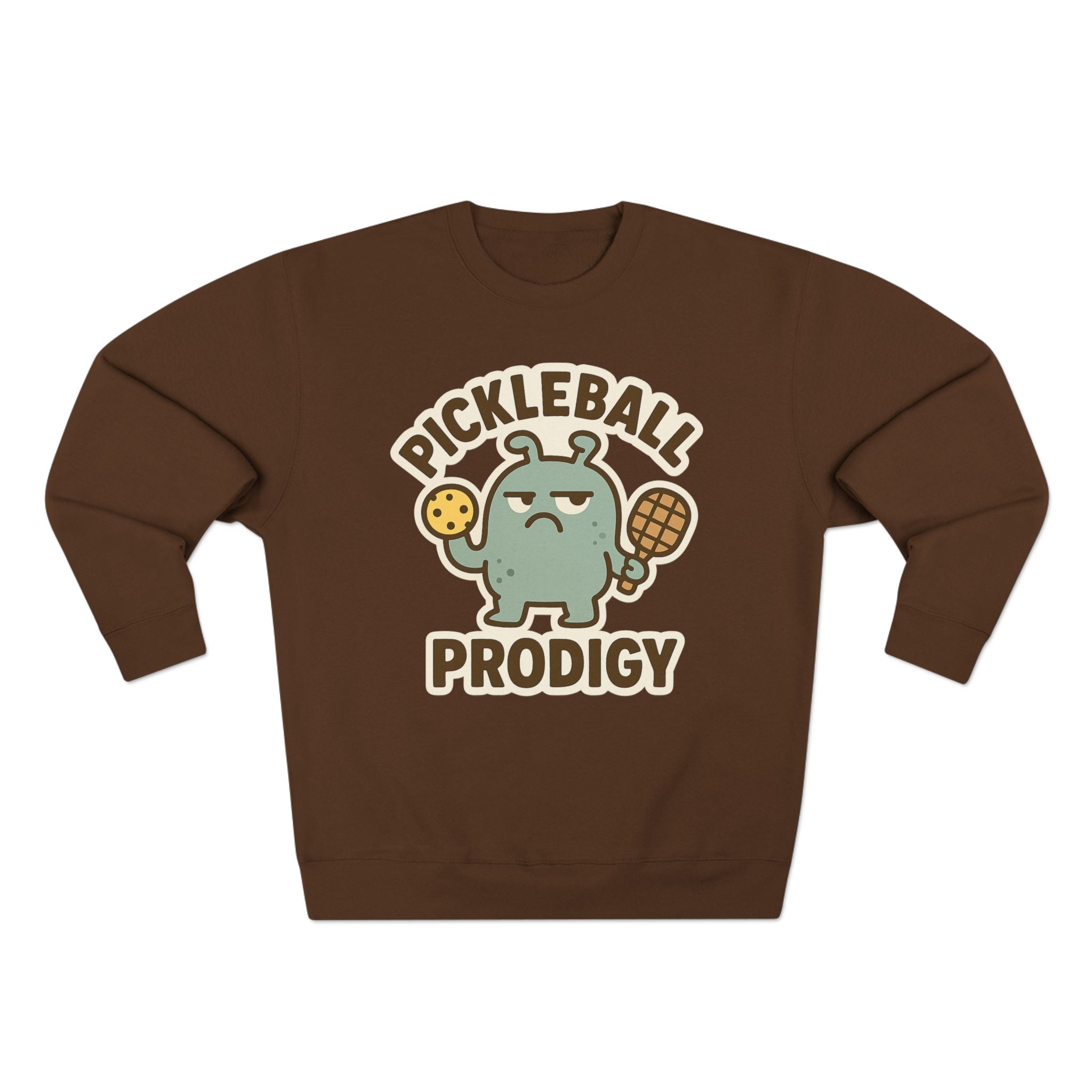 Pickleball Prodigy Unisex Crewneck Sweatshirt, Funny Pickleball Gift for Players, Sports Sweatshirt for Kids and Adults