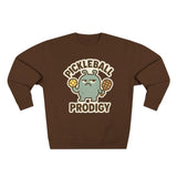 Pickleball Prodigy Unisex Crewneck Sweatshirt, Funny Pickleball Gift for Players, Sports Sweatshirt for Kids and Adults