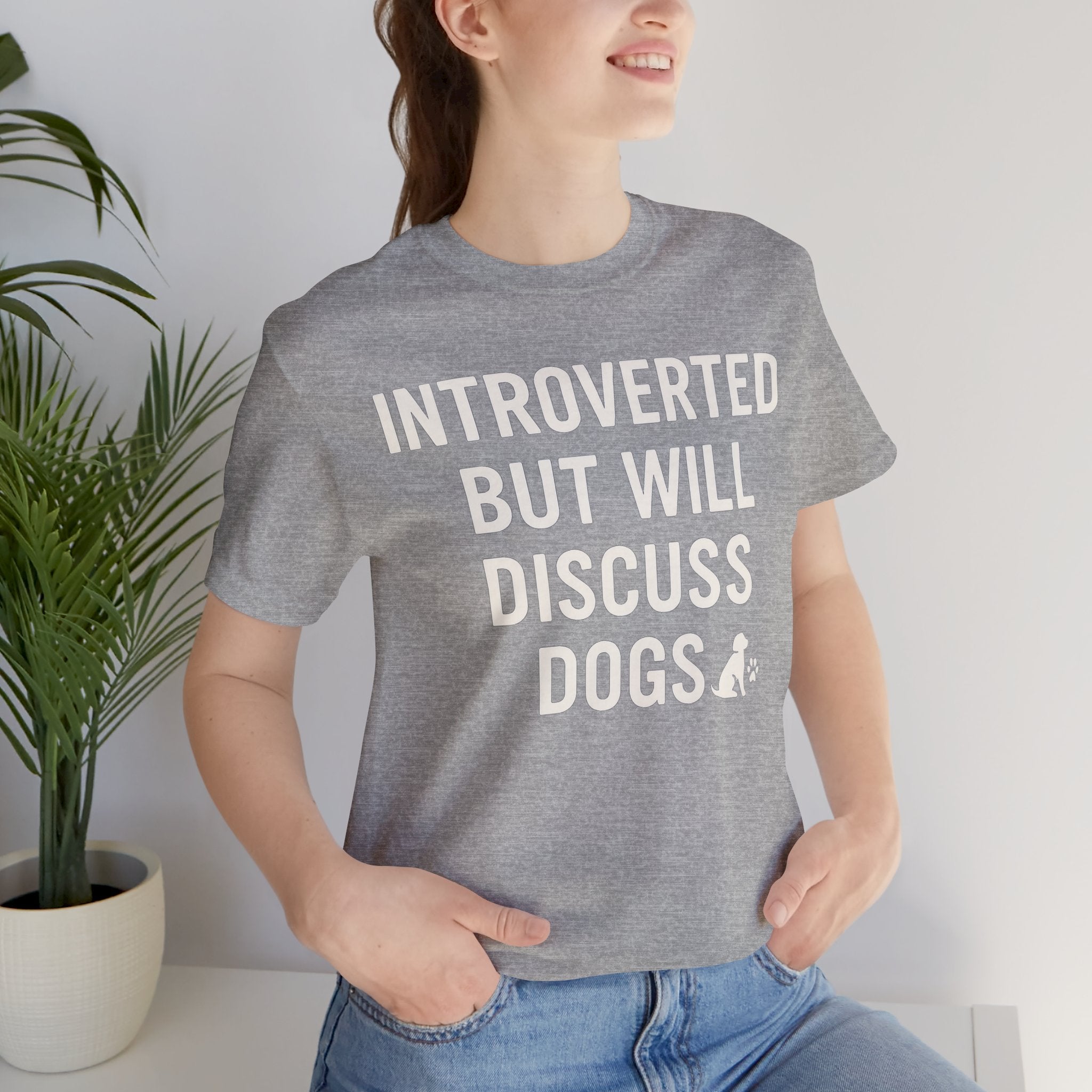 Introverted Dog Lover Tee, Funny Animal Shirt, Pet Lover Gift, Introvert Humor, Birthday Gift for Dog Owners