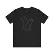 Cute Pet Outline Unisex Tee, Dog Lover Gift, Cat Mom Shirt, Animal Lover Apparel, Everyday Casual Wear, Animal Adoption Awareness