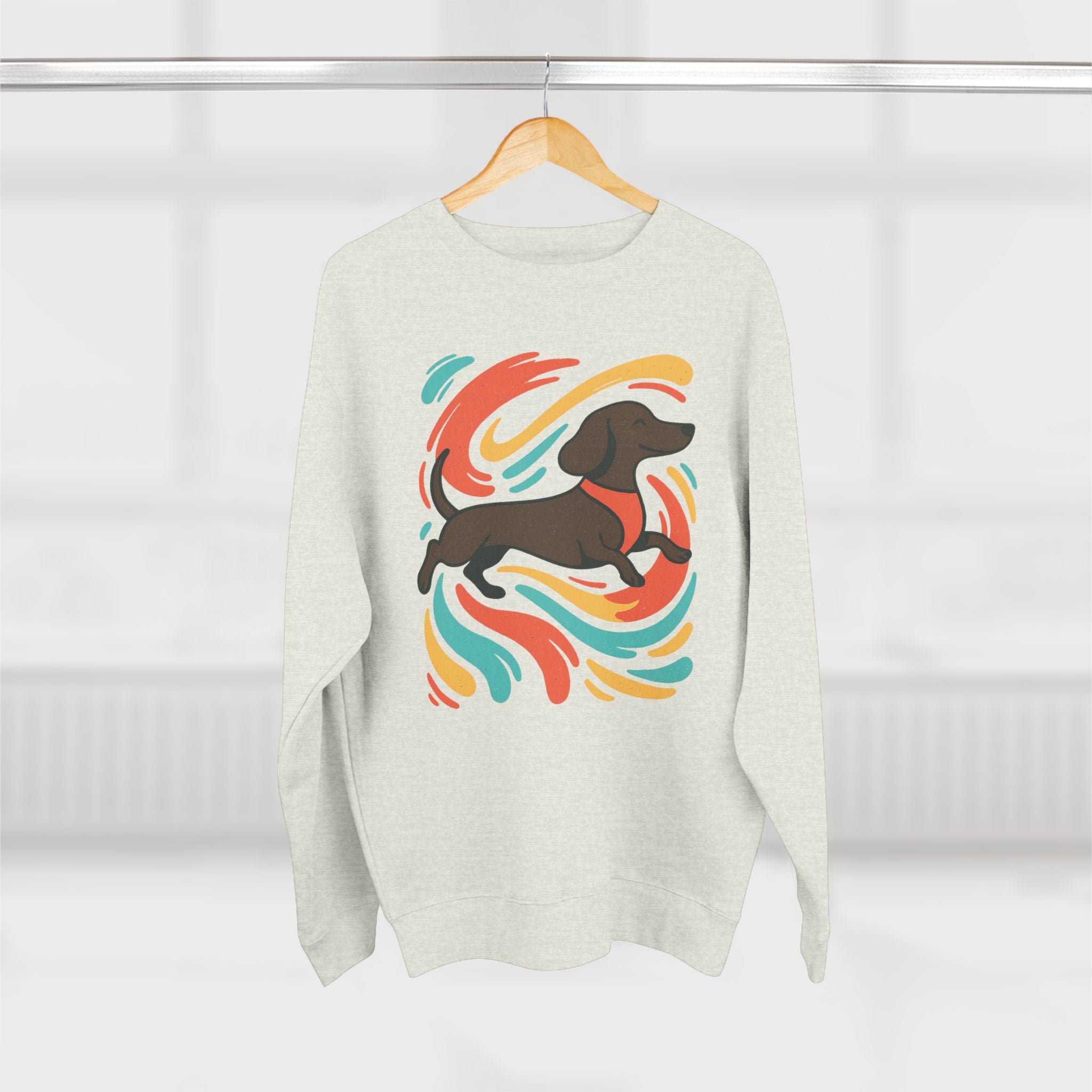 Dachshund Art Crewneck Sweatshirt | Dog Lover Gift, Cozy Sweater, Pet Lover Apparel, Cute Animal Sweatshirt, Birthday Gift