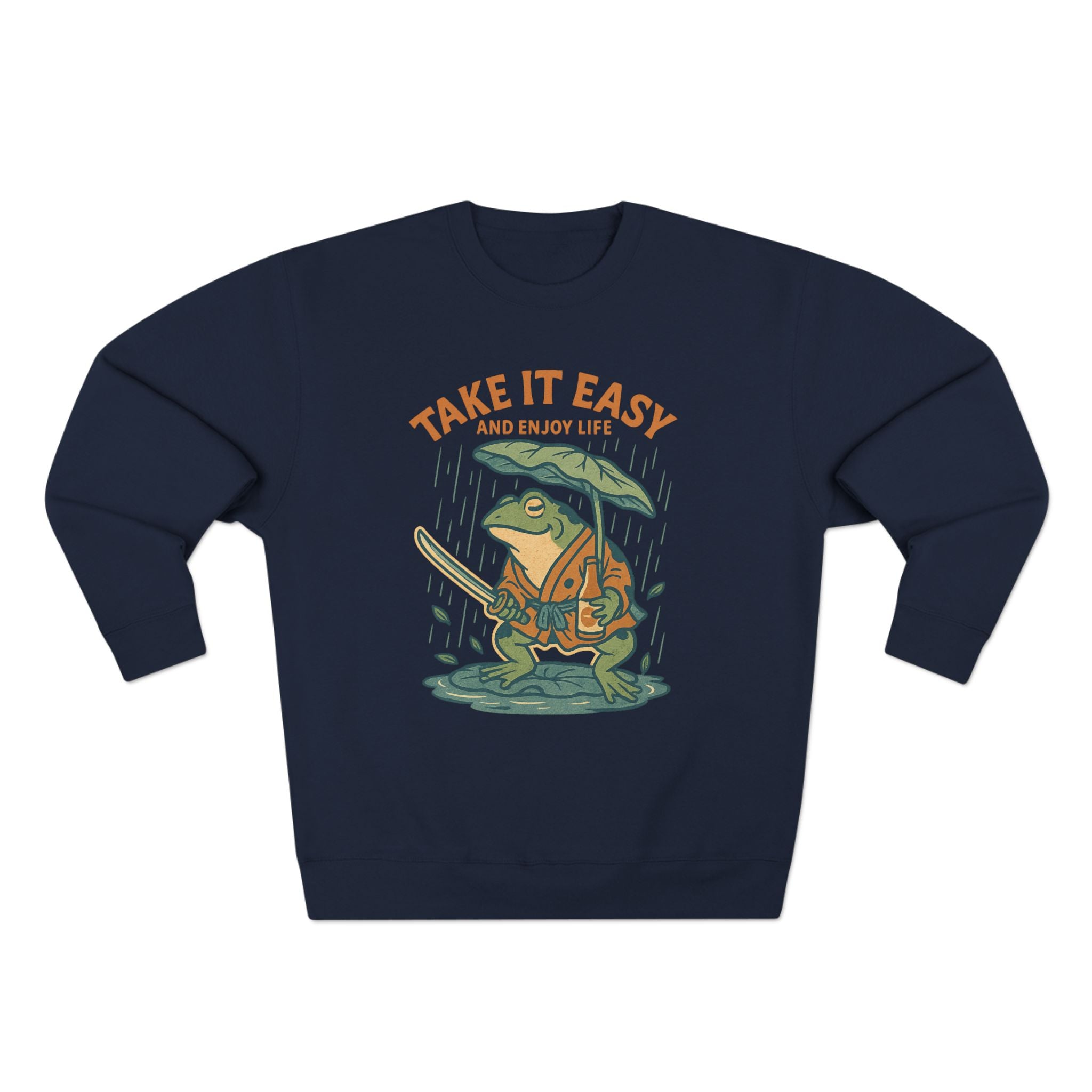 Ukiyo-e Anime Frog Sweatshirt - Unisex Cozy Crewneck, Fall Fashion, Halloween Gift, Nature Lover Apparel, Casual Style