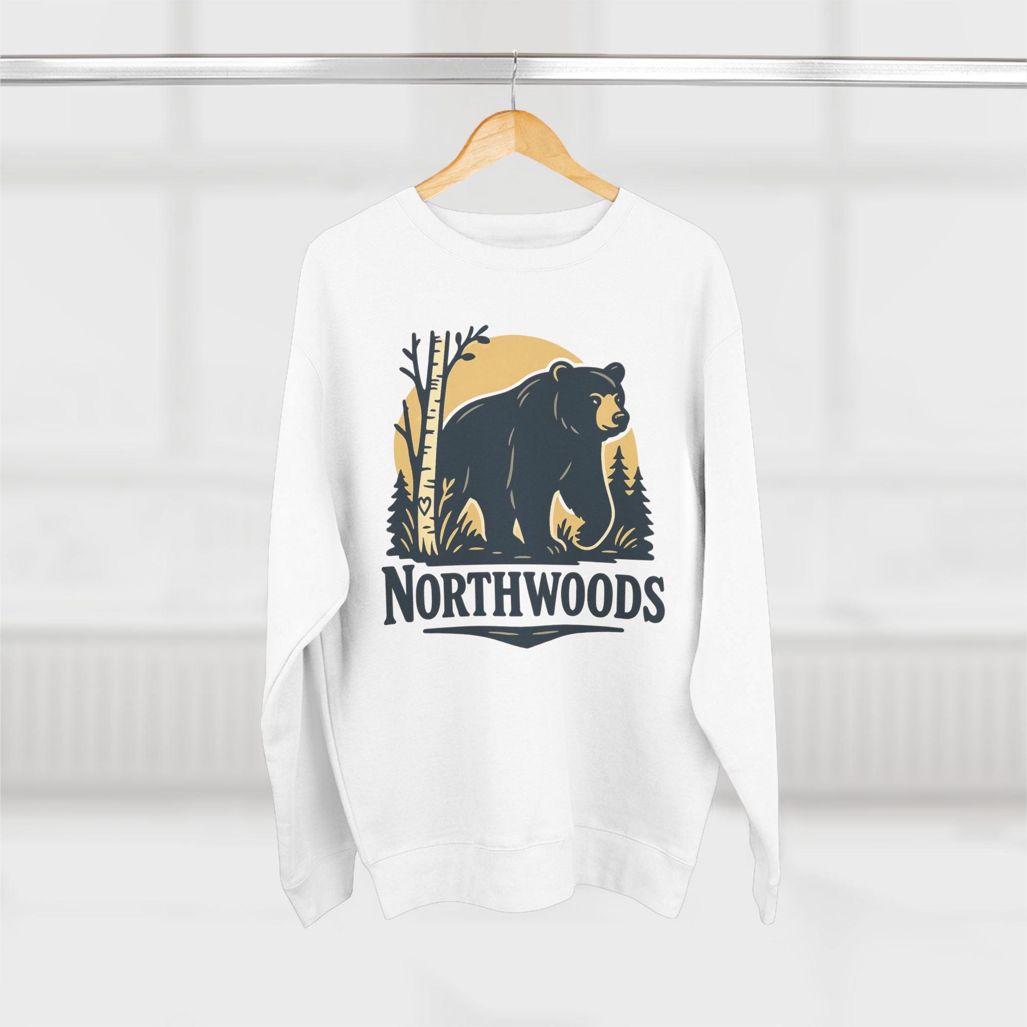 Northwoods Sweatshirt - Unisex Cozy Crewneck, Fall Fashion, Halloween Gift, Nature Lover Apparel, Casual Style