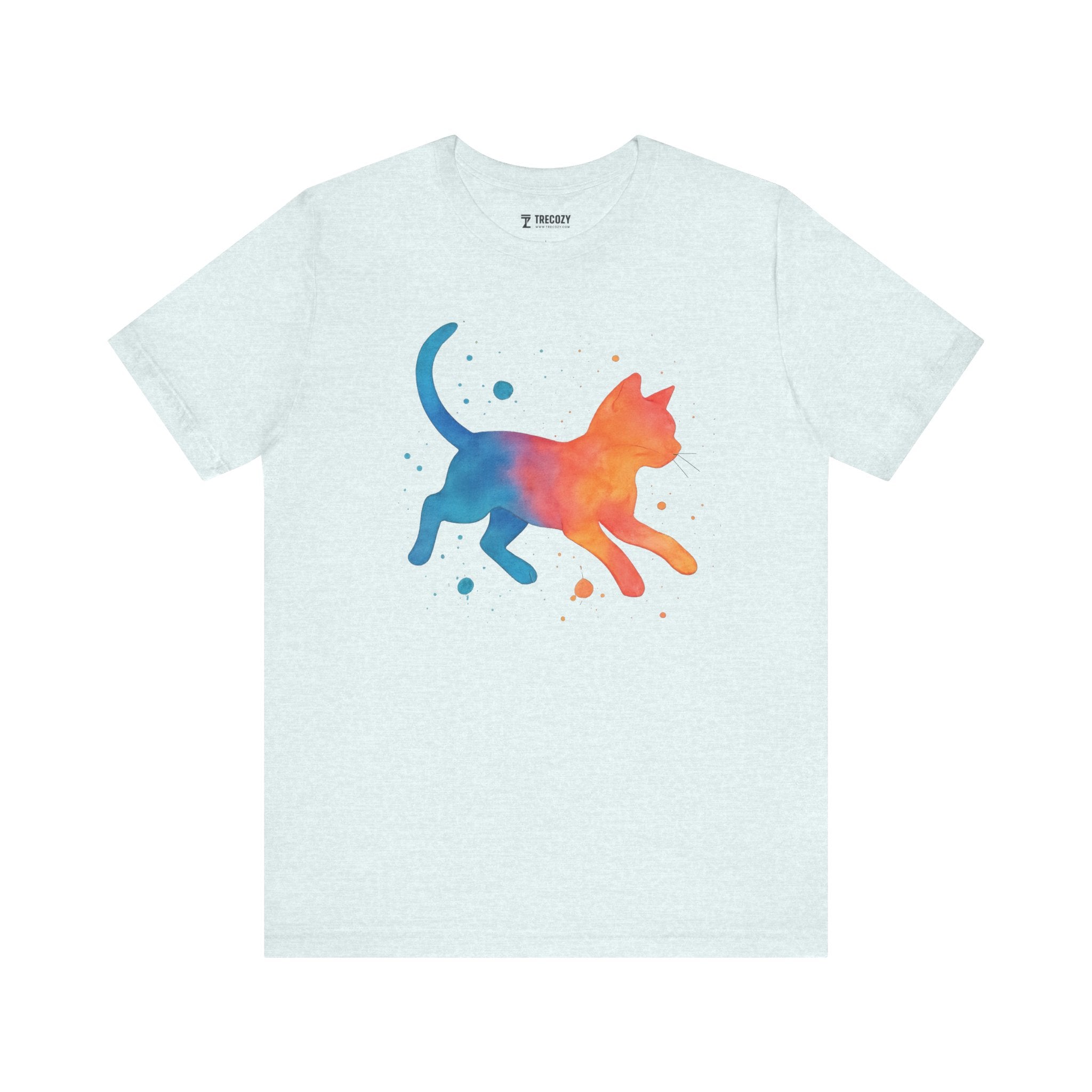 Colorful Cat Tee, Cozy Cat Lover Shirt, Gift for Pet Owners, Trending Cute Animal Top