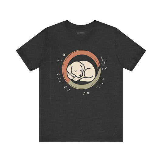 Sleeping Puppy Tee, Cozy TShirt, Gift for Pet Owners, Trending Cute Animal Top, Cute Dog Tshirt