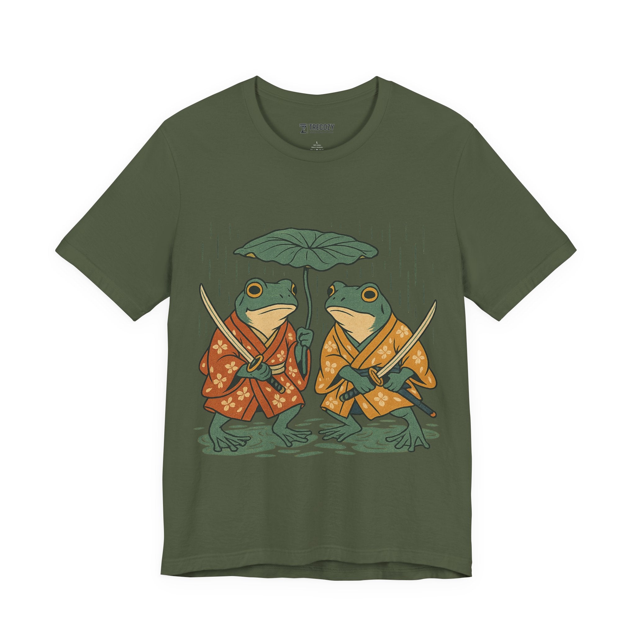 Frog Tee, Ukyo-e Cozy TShirt, Gift, Trending Cute Animal Top, Cute Frog Tshirt