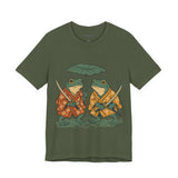 Frog Tee, Ukyo-e Cozy TShirt, Gift, Trending Cute Animal Top, Cute Frog Tshirt