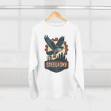 Steel And Sky Unisex Crewneck Sweatshirt - Cozy Fall Wear, Nature Lover Gift, Perfect for Halloween, Casual Comfy Style