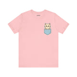 Cute Cat Pocket Tee, Cozy Cat Lover Shirt, Gift for Pet Owners, Cute Animal Top