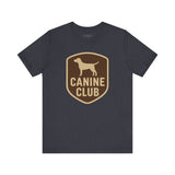 Canine Club Unisex Tee, Dog Lover Shirt, Birthday Gift, Pet Parent Apparel, Casual Wear, Animal Rescue Fundraiser