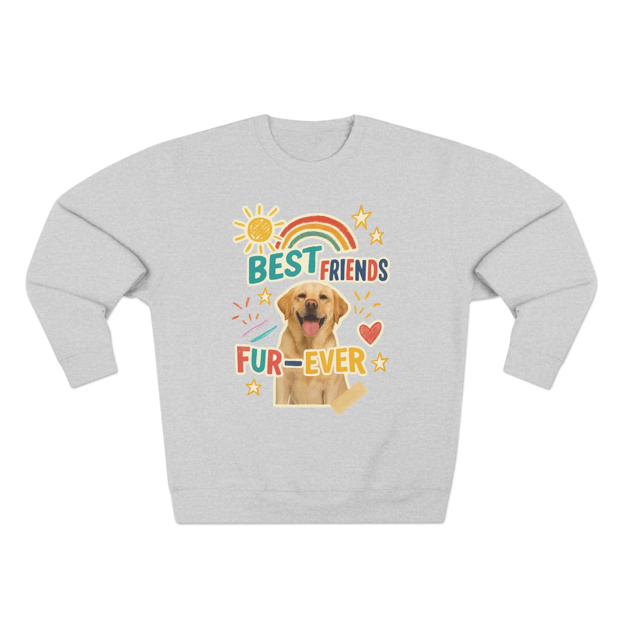 Cozy Pet-Themed Crewneck Sweatshirt - Best Friends Fur-Ever