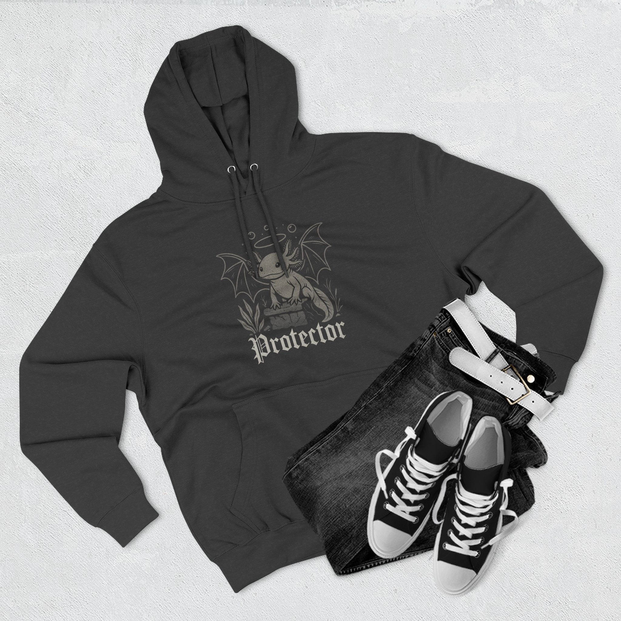 Axolotl Fleece Hoodie - Unleash Happiness, Pet Parent Gift, Cozy Dog Sweatshirt, Animal Lover Wardrobe, Comfortable Hooded Sweatshirt