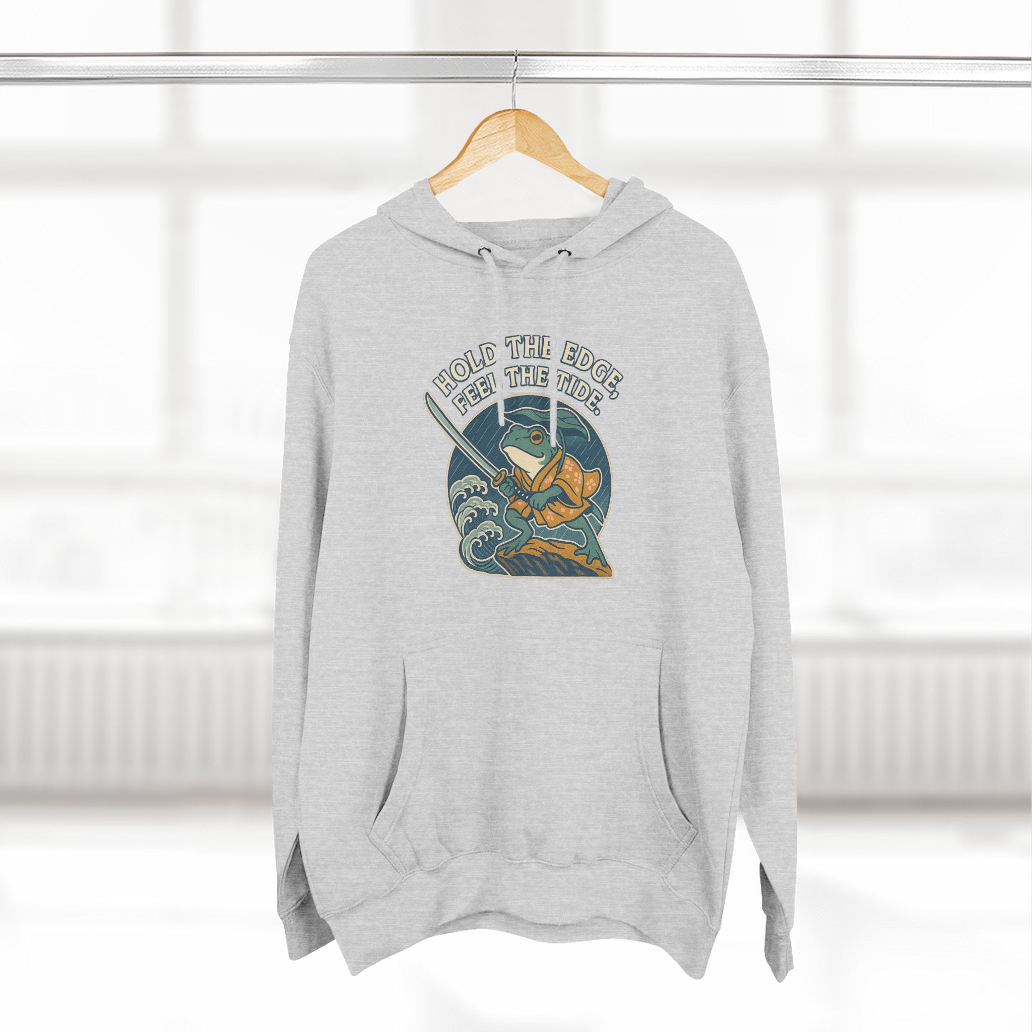 Adventure-Ready Fleece Hoodie | 'Hold the Line' Graphic | Perfect for Outdoor Enthusiasts, Gift for Dad, Casual Wear, Winter Inspired