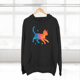 Pet Lovers Three-Panel Fleece Hoodie, Cat and Dog Hoodie, Unique Pet Apparel, Cozy Animal Lover Gift, Cute Hoodie for Pet Owners