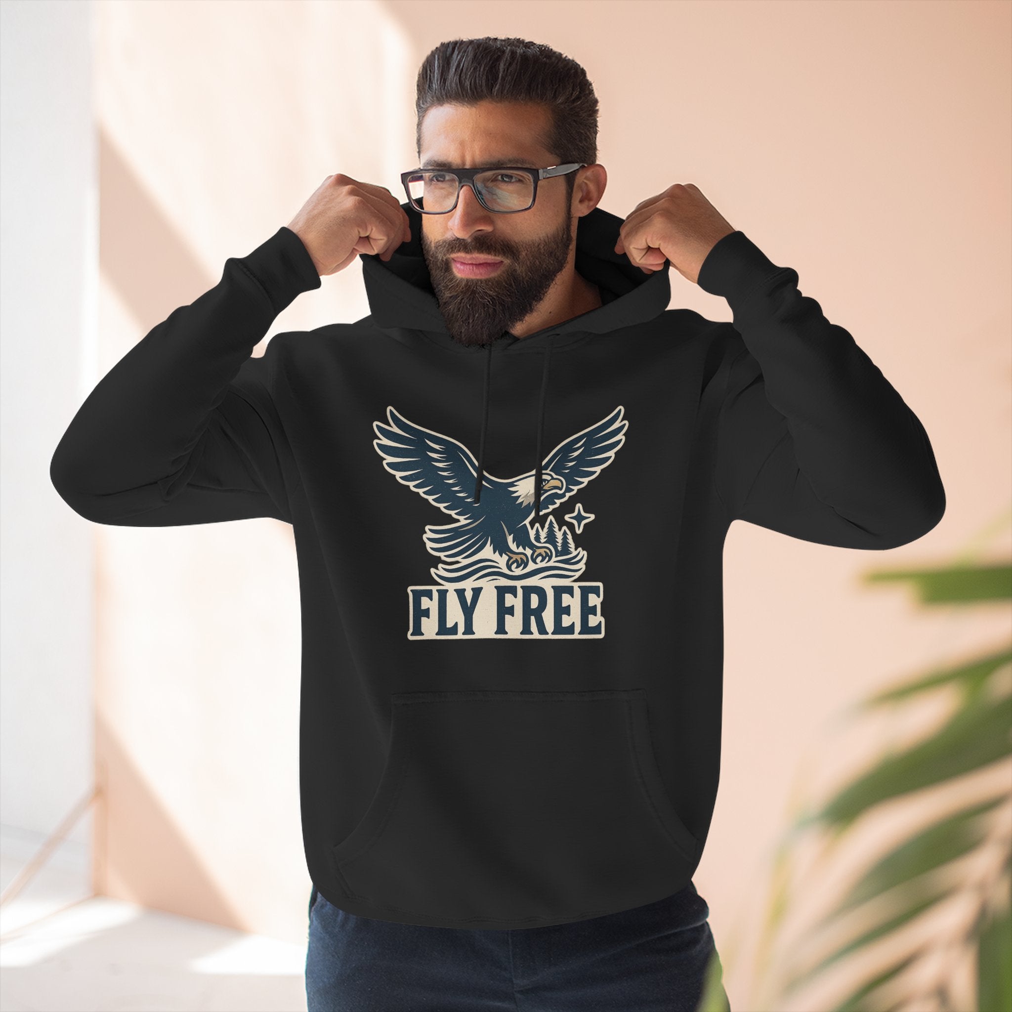 Fly Free Eagle Hoodie: Cozy, Casual Sweatshirt for Outdoor Enthusiasts, Fall Fashion, Gift for Nature Lovers, Adventure Wear, Weekend Vibes