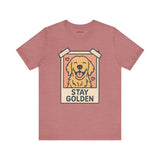 Stay Golden Dog Tee, Cozy TShirt, Gift for Pet Owners, Trending Cute Animal Top, Cute Dog Tshirt