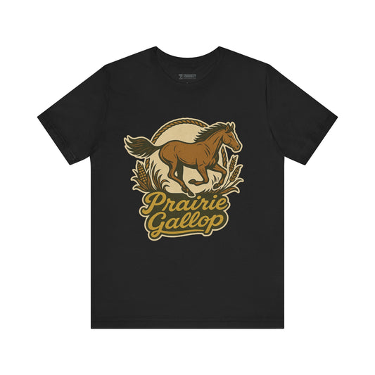 Prairie Gallop Horse Tee - Unisex Jersey Short Sleeve T-Shirt, Equestrian Apparel, Horse Lover Gift, Vintage Graphic Tee, Outdoor [...]
