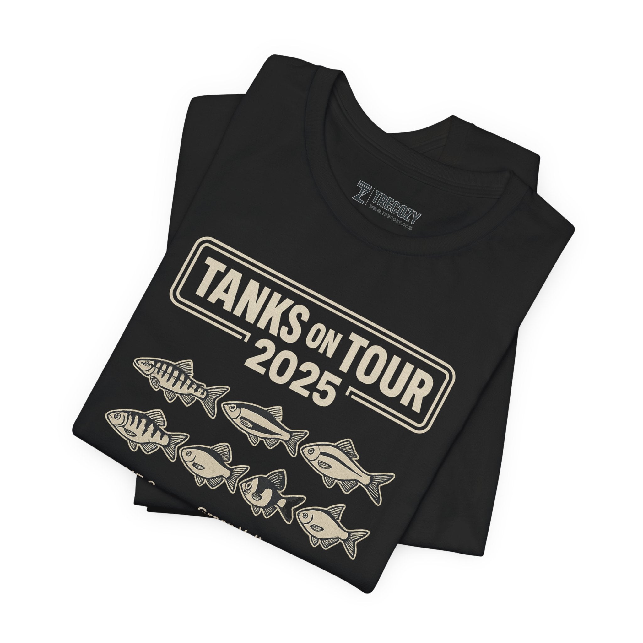 Tanks on Tour Tee, Cozy Shirt, Gift for Pet Owners, Trending Cute Animal Top, Funny Fish Tshirt