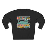 Playful Catitude Sweatshirt - Purr More Stress Less, Pet Lovers Gift, Animal Lover Apparel, Cozy Work from Home Wear, Cat Mom Sweatshirt