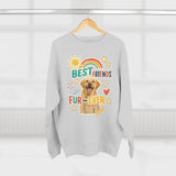 Cozy Pet-Themed Crewneck Sweatshirt - Best Friends Fur-Ever
