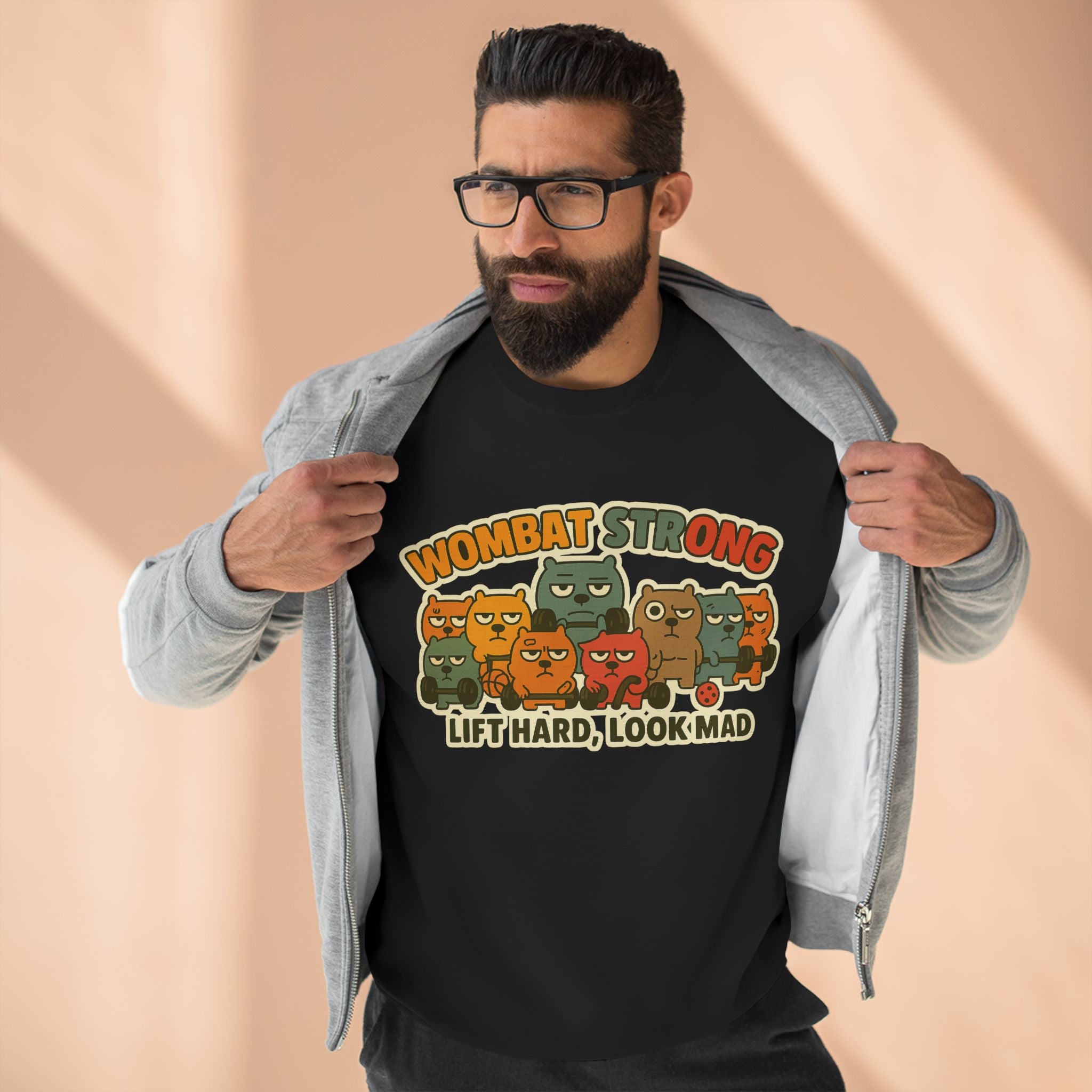 Wombat Strong Unisex Crewneck Sweatshirt - Perfect for Sports Fans, Gifts, and Casual Wear