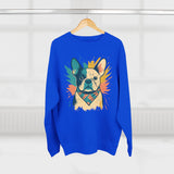 Colorful French Bulldog Crewneck Sweatshirt, Dog Lover Gift, Casual Outfit, Pet Parent Apparel, Animal Art Apparel
