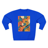 Colorful Cat Unisex Crewneck Sweatshirt, Cat Lover Gift, Cozy Sweater for Pet Owners, Cute Animal Apparel, Perfect for Birthdays, Holidays