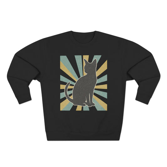 Vintage Cat Sweatshirt, Perfect Gift for Cat Lovers, Casual Wear, Animal Lovers, Fall Fashion, Unisex Crewneck