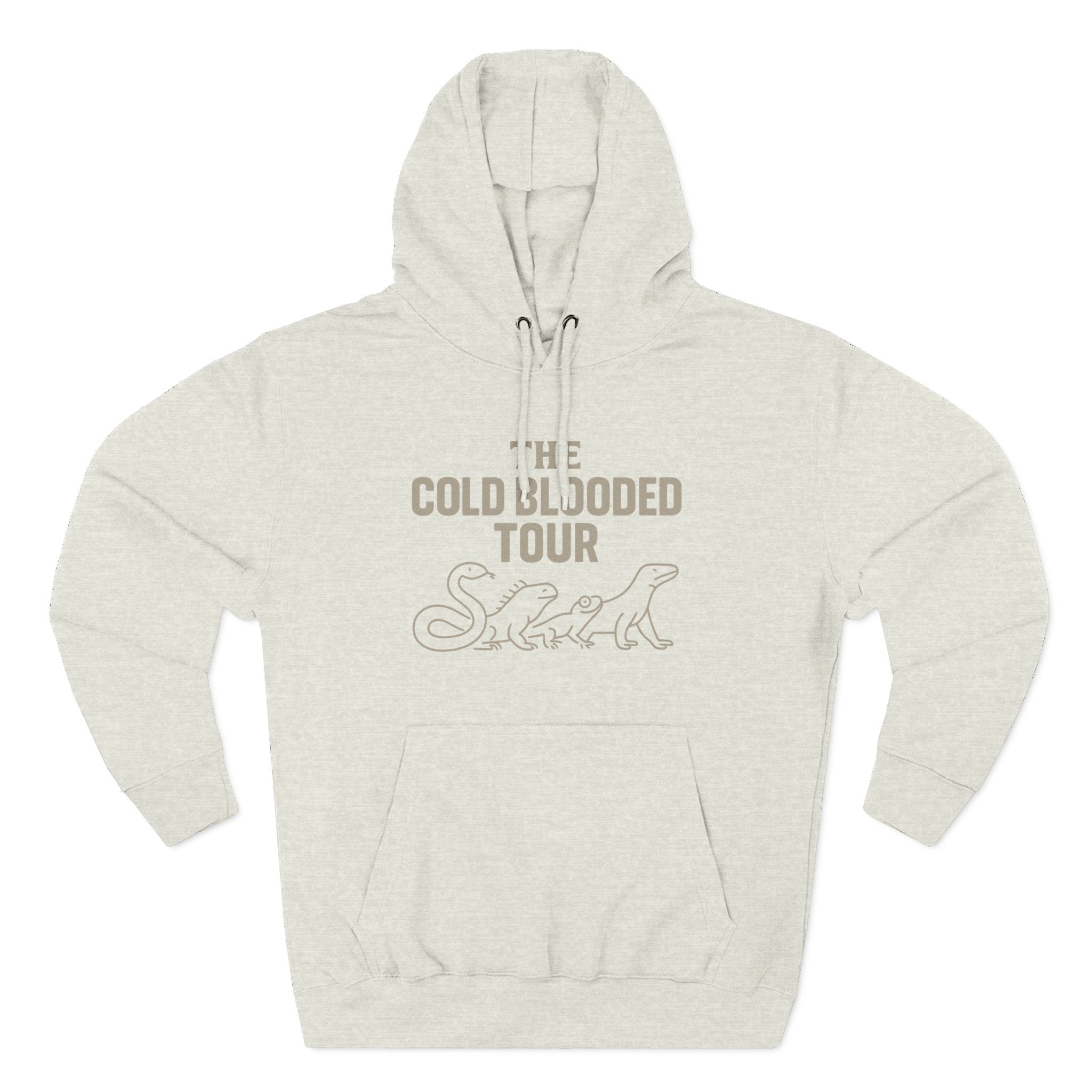 The Cold Blooded Tour Signature Fleece Hoodie - Snake, Iguana & Gecko Lovers Must-Have, Pet Parent Gift, Cozy Sweatshirt, Reptile Lover Wardrobe, Comfortable Hooded Sweatshirt