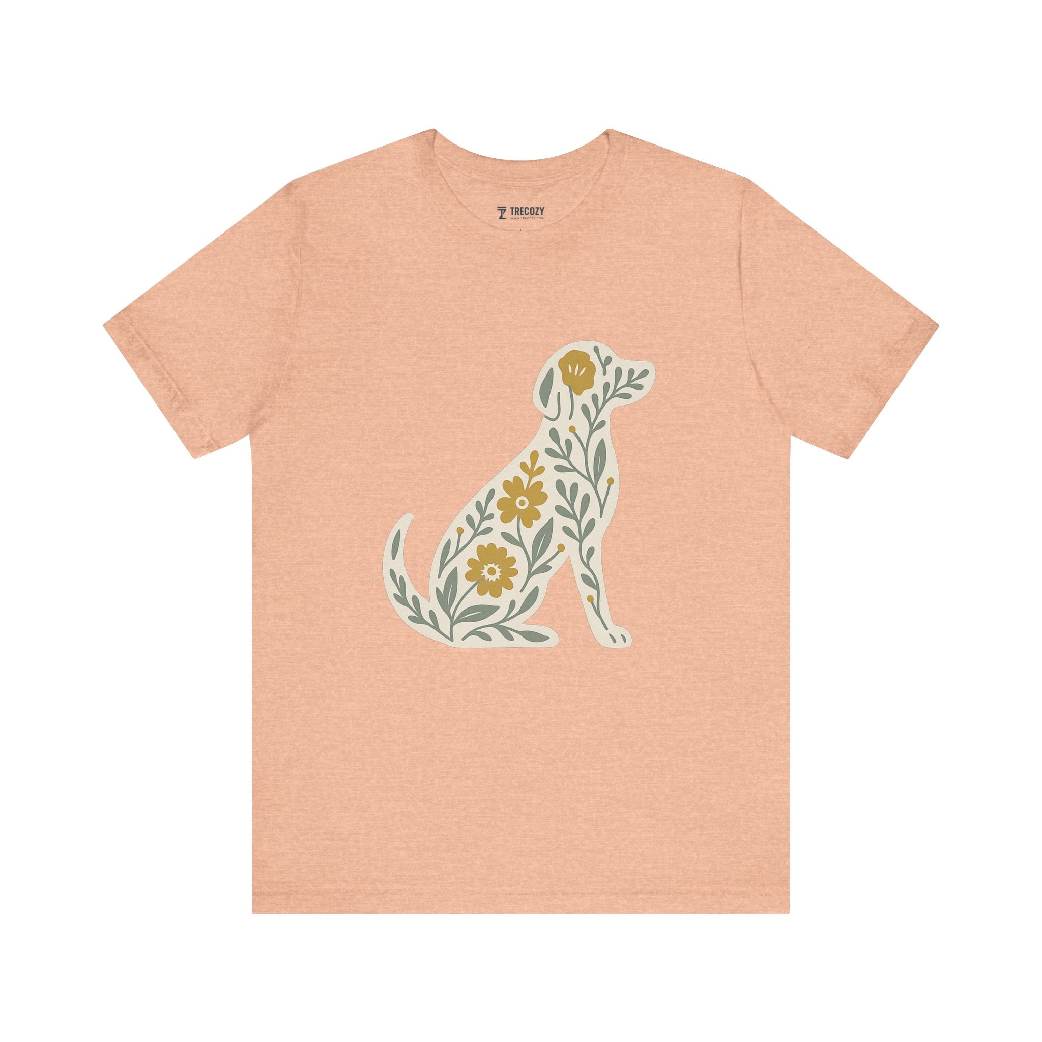 Floral Dog Lover Tee, Pet Shirt, Unisex Animal Tee, Gift for Dog Owners, Eco-Friendly Apparel