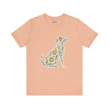 Floral Dog Lover Tee, Pet Shirt, Unisex Animal Tee, Gift for Dog Owners, Eco-Friendly Apparel