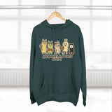 Adorable Characters Fleece Hoodie, Cozy Sweatshirt, Relaxed Apparel, Gift for Friends, Casual Wear, Chill Hoodie