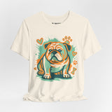 English Bulldog Tee, Cozy TShirt, Gift for Pet Owners, Trending Cute Animal Top, Cute Dog Tshirt