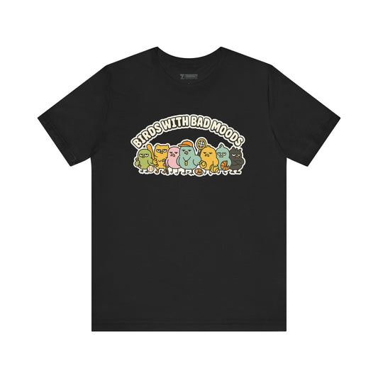 Birds with Bad Moods – Funny Angry Sports Bird T-Shirt, Quirky Cartoon Graphic Tee